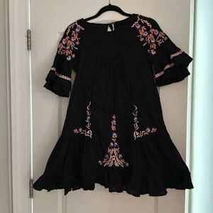 Free People Embroidered Dress Size SP